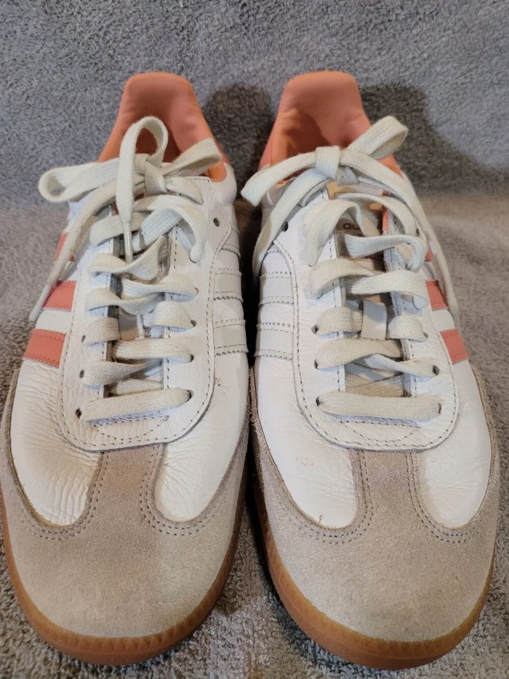 Adidas Samba OG Women's Size 9.5 White Wonder Clay Tan Sneakers IG5932 (#2236)
